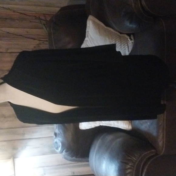 Chico's Travelers Black Open Front Slinky Knit Cardigan Capsule Stretch Size 3 - Picture 5 of 10